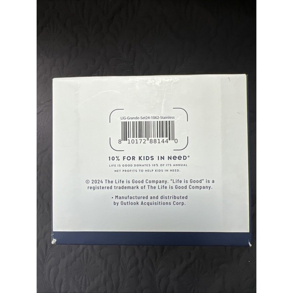 NIB Life Is Good 25 OZ Stainless Steel Tumbler Snow & Affirmation Stickers Gift - Picture 7 of 7